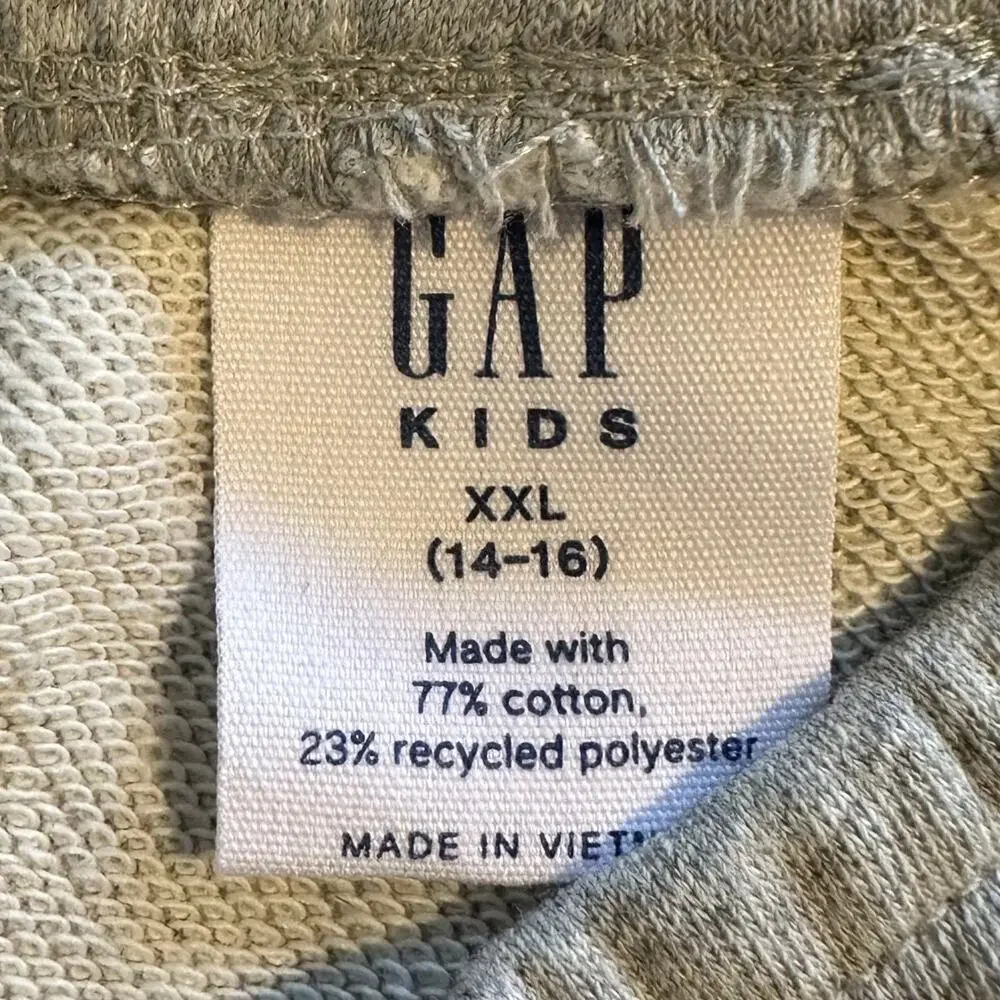 NWT Gap Gray Pull On Sweat Shorts Girls XXL 14/16